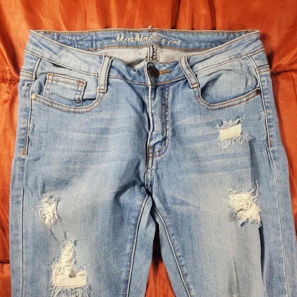 Machine Nouvelle‎ Mode Jeans Destroyed Distressed Boot Cut Womens Size 7/29 x 28